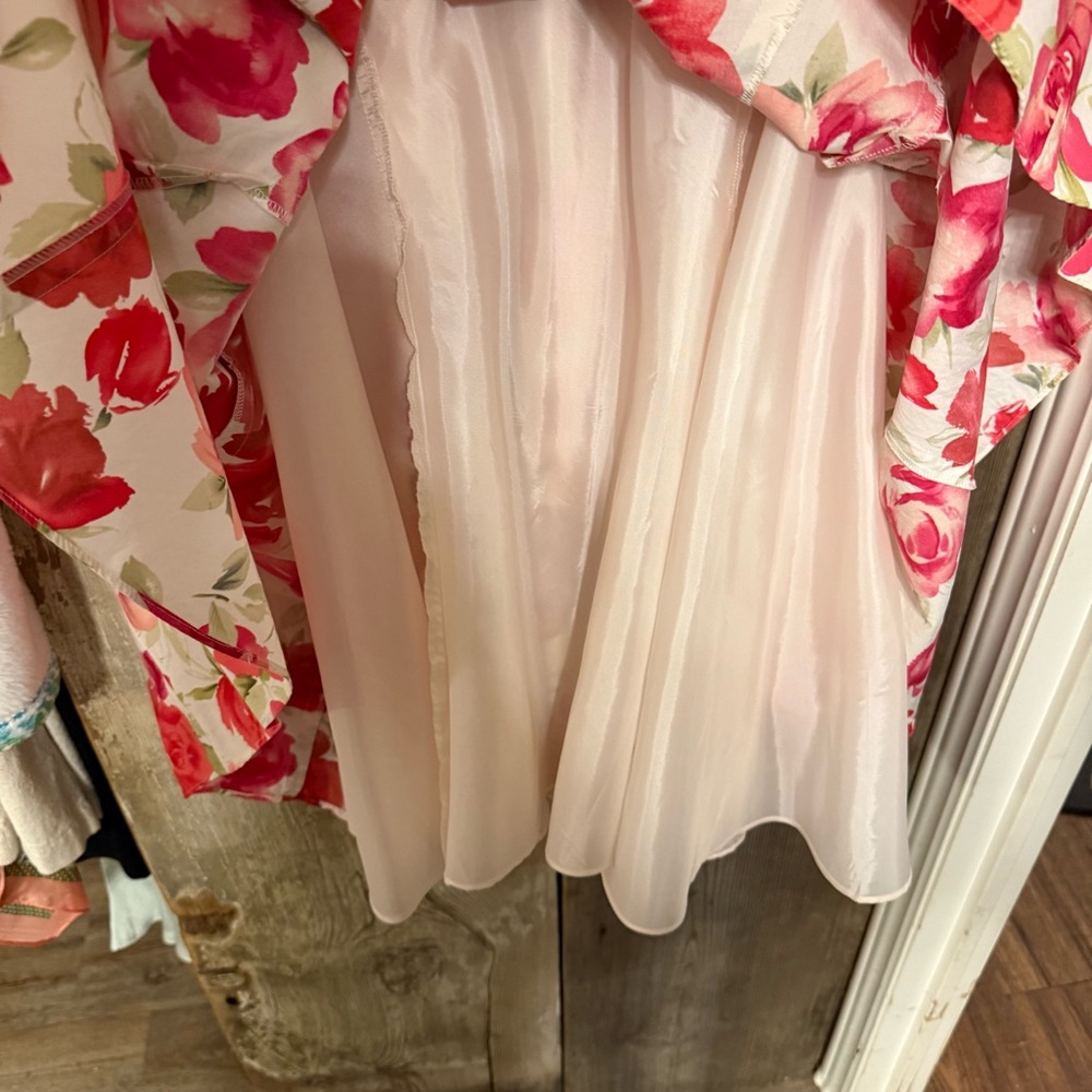 Talbots Red and White Halter Fit and Flare Midi Dress - Picture 5 of 8